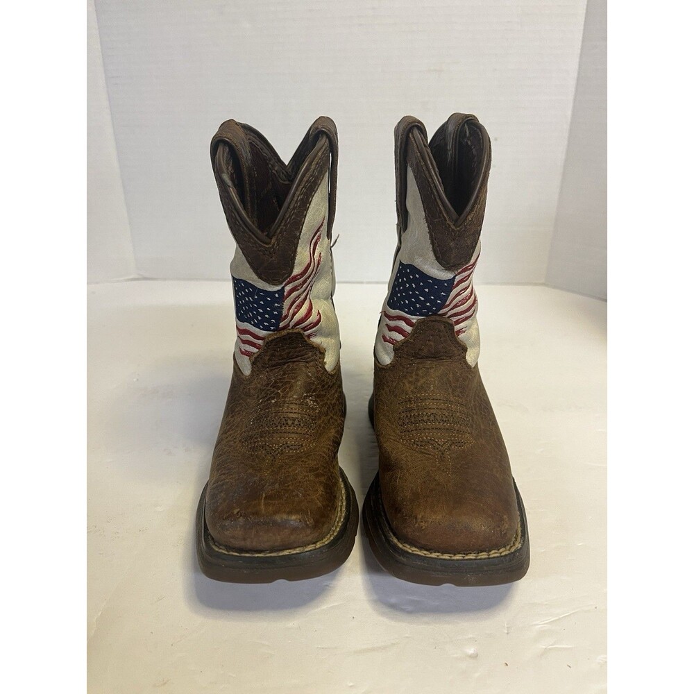 Durango Rebel Boots Kids 8M American Flag Western Cowboy